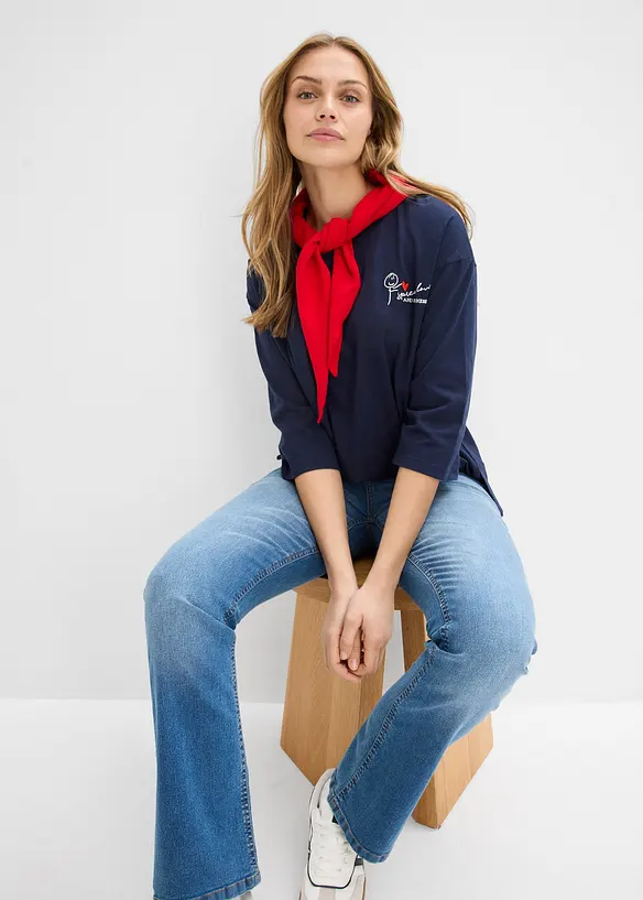 Topp i "boxy" modell av ren bomull, bonprix