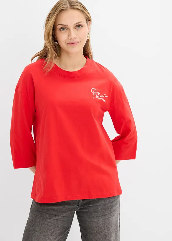 Topp i "boxy" modell av ren bomull, bonprix