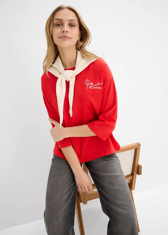 Topp i "boxy" modell av ren bomull, bonprix