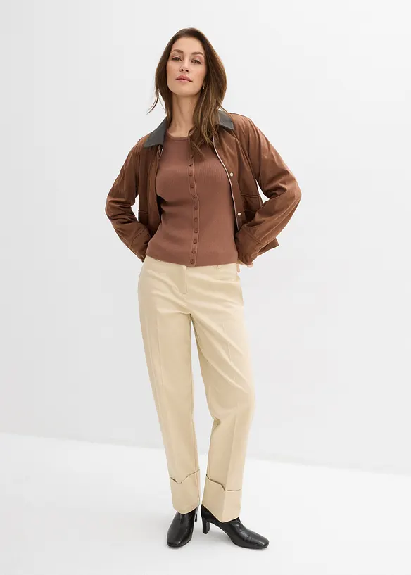 Finstickad cardigan av mjuk viskosmix, bonprix