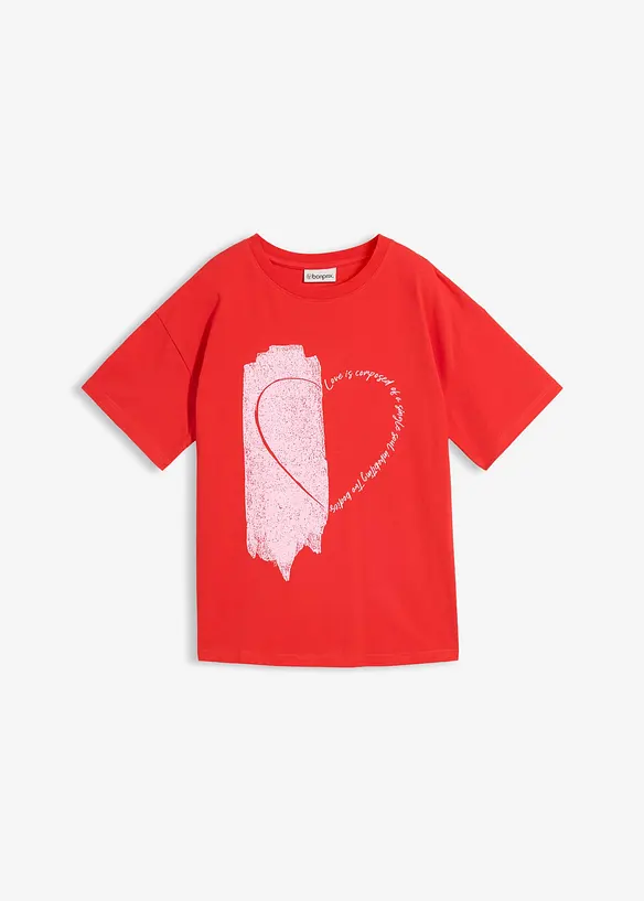 Oversizetopp av elastisk bomullsmix, bonprix