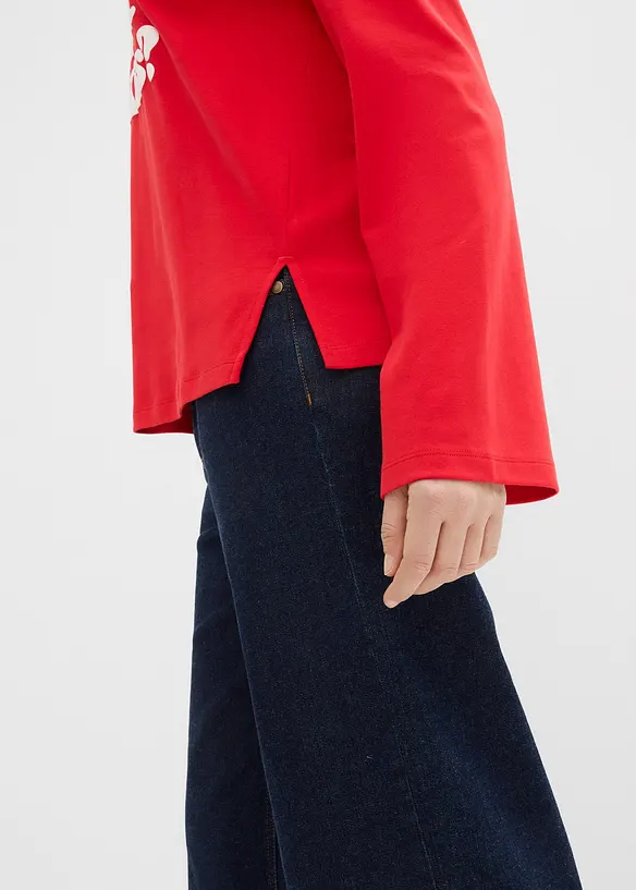 L&aring;ng&auml;rmad topp av tjockt bomullsmaterial, bonprix