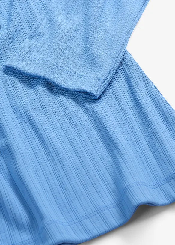 Ribbad l&aring;ng&auml;rmad topp, bonprix