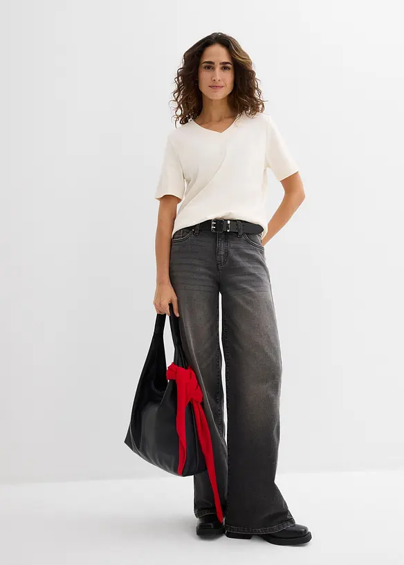 Topp i stabil jersey av ekologisk bomull (2-pack), bonprix