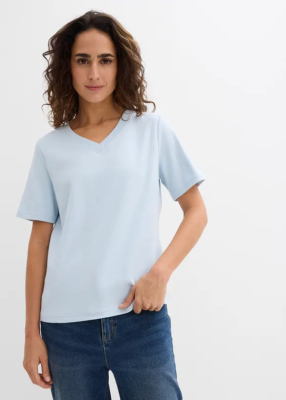 Topp i stabil jersey av ekologisk bomull (2-pack), bonprix