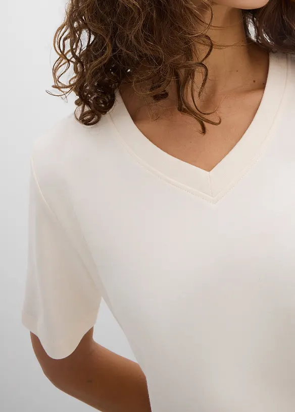 Topp i stabil jersey av ekologisk bomull (2-pack), bonprix