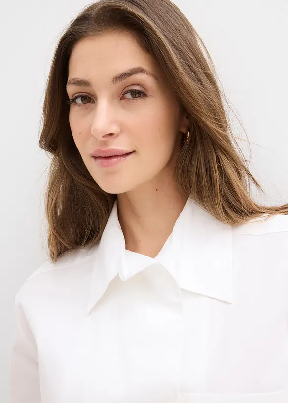 L&aring;ng blus av bomull, bonprix