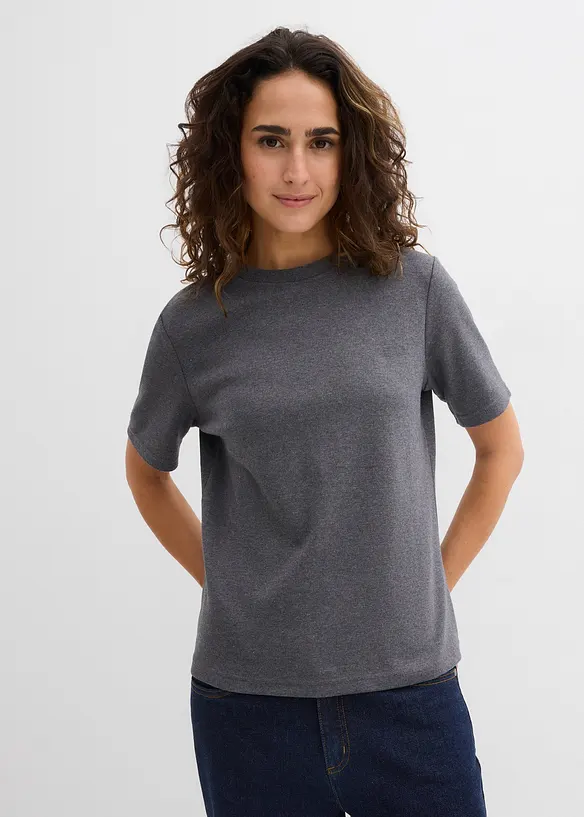 Topp av stabil jersey av ekologisk bomull (2-pack), bonprix