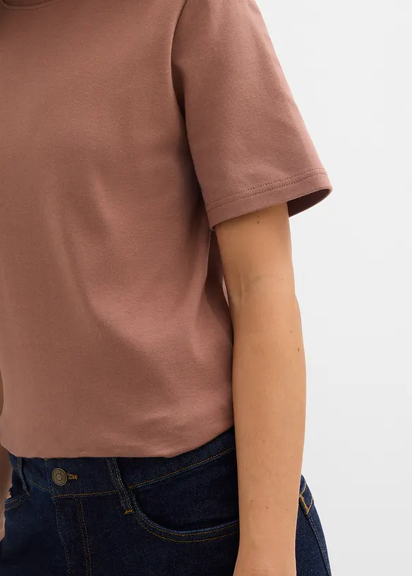 Topp av stabil jersey av ekologisk bomull (2-pack), bonprix