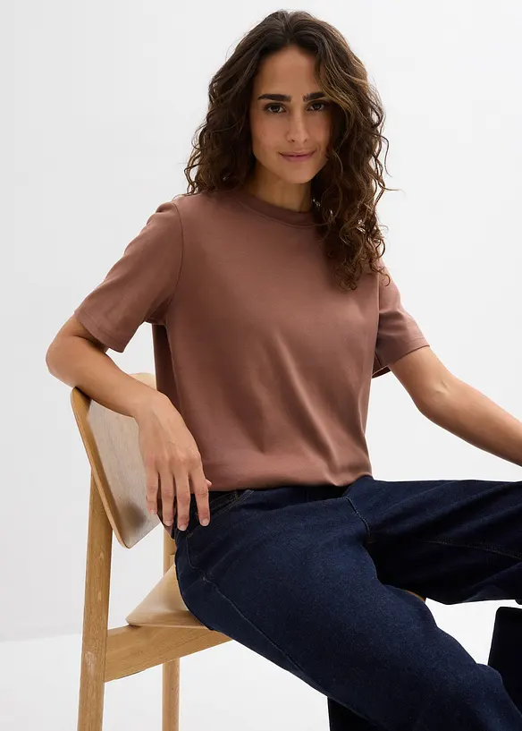 Topp av stabil jersey av ekologisk bomull (2-pack), bonprix