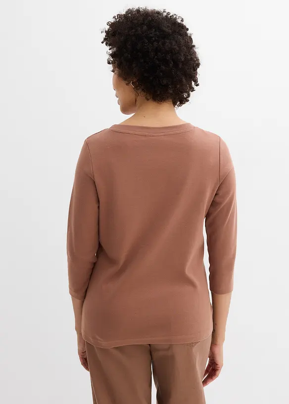 Topp i stabil jersey med ekologisk bomull (3-pack), bonprix