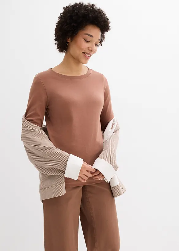 Topp i stabil jersey med ekologisk bomull (3-pack), bonprix