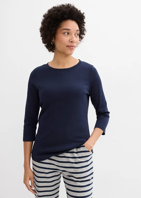 Topp i stabil jersey med ekologisk bomull (3-pack), bonprix