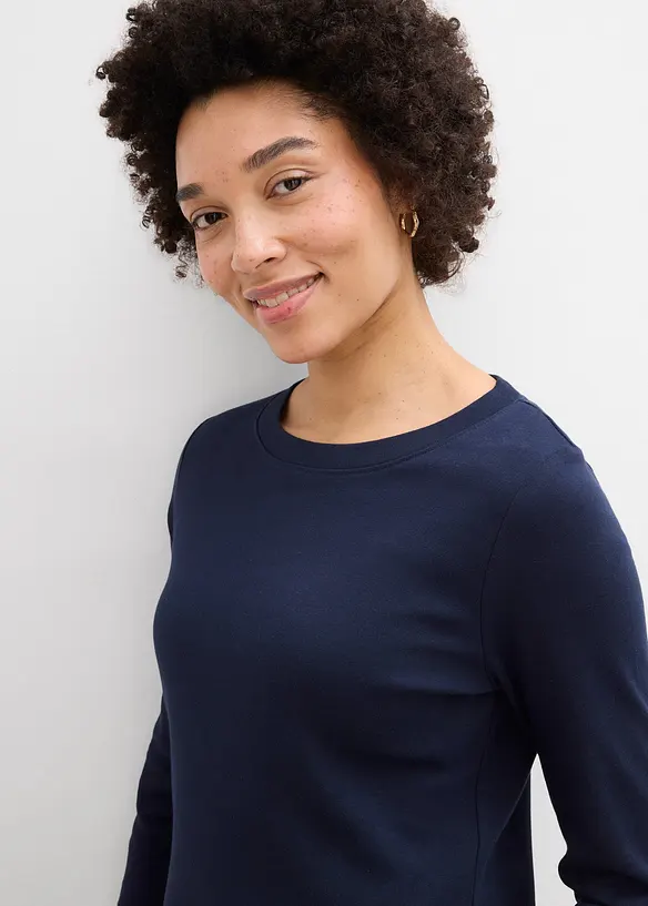 Topp i stabil jersey med ekologisk bomull (3-pack), bonprix