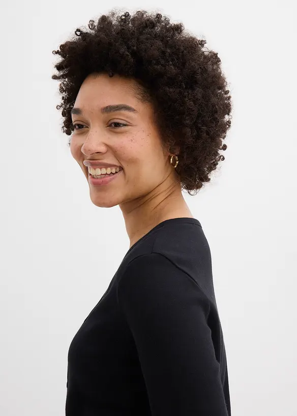 Cardigan i stabil jersey av ekologisk bomull, bonprix