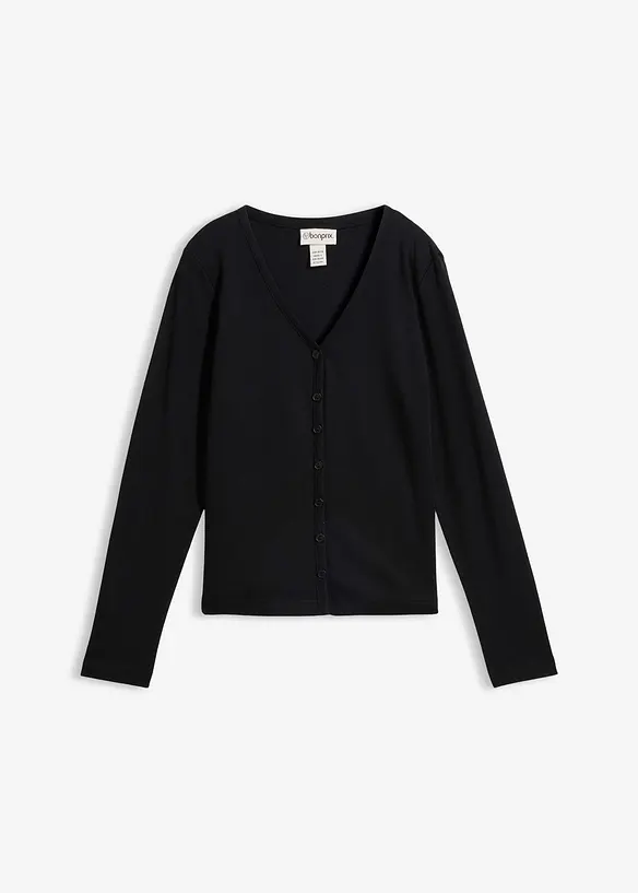Cardigan i stabil jersey av ekologisk bomull, bonprix