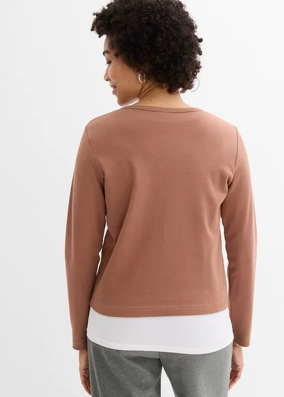 Cardigan i stabil jersey av ekologisk bomull, bonprix