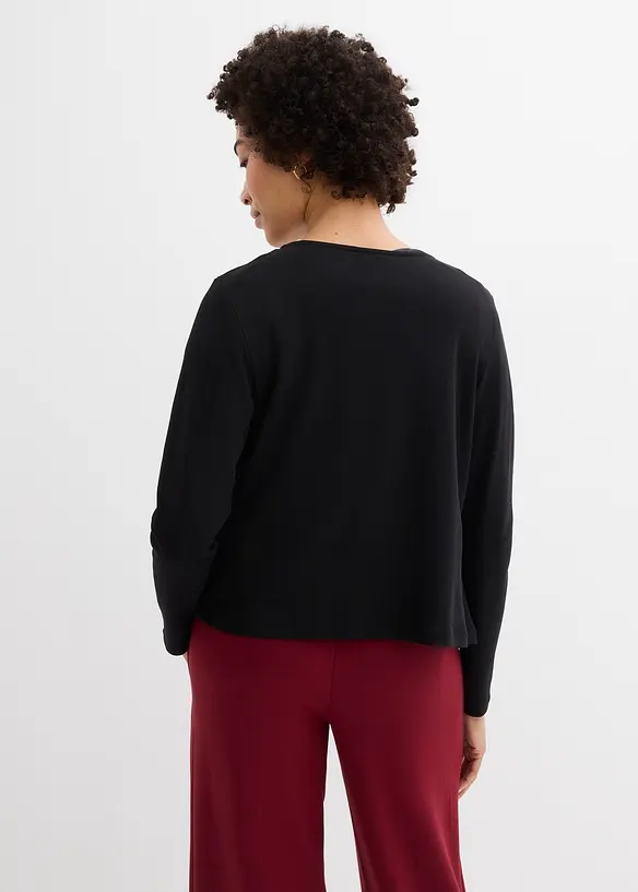 Cardigan i stabil jersey av ekologisk bomull, bonprix