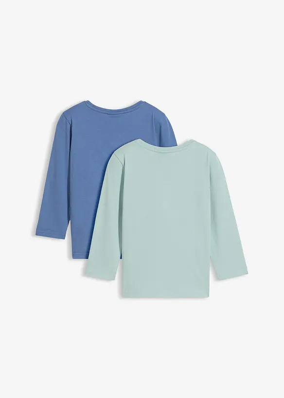 L&aring;ng&auml;rmad T-shirt i ekologisk bomull (2-pack), bonprix