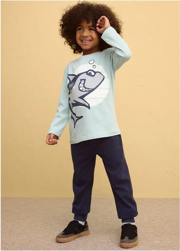 L&aring;ng&auml;rmad T-shirt i ekologisk bomull (2-pack), bonprix