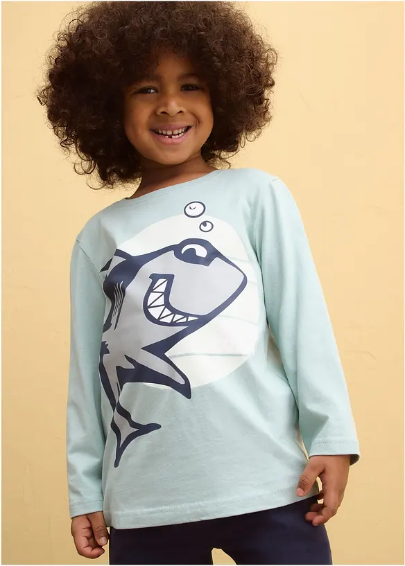 L&aring;ng&auml;rmad T-shirt i ekologisk bomull (2-pack), bonprix