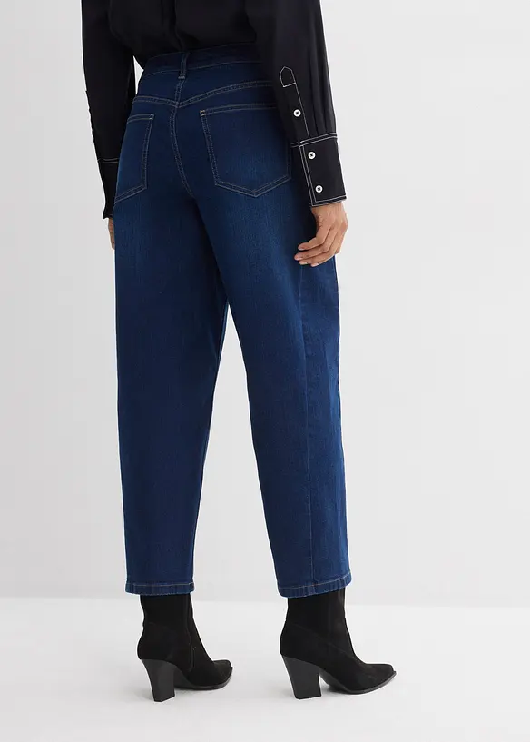 Barrel jeans Mid Waist, med ekologisk bomull, bonprix