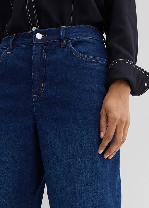 Barrel jeans Mid Waist, med ekologisk bomull, bonprix