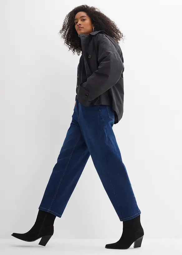 Barrel jeans Mid Waist, med ekologisk bomull, bonprix