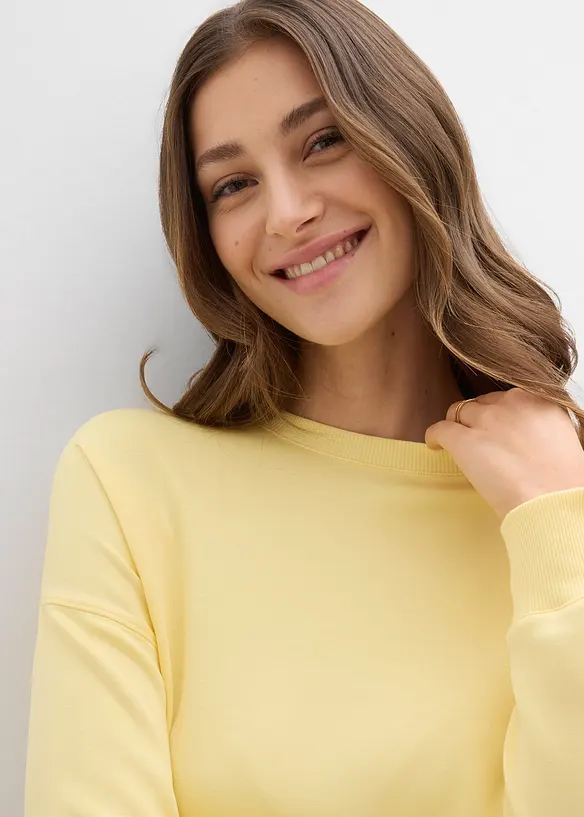 Sweatshirt i insv&auml;ngd modell, bonprix