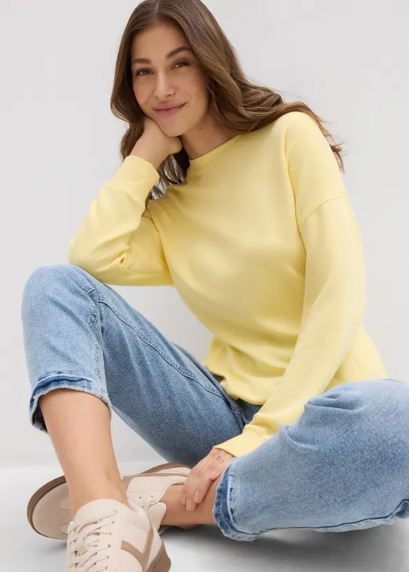 Sweatshirt i insv&auml;ngd modell, bonprix