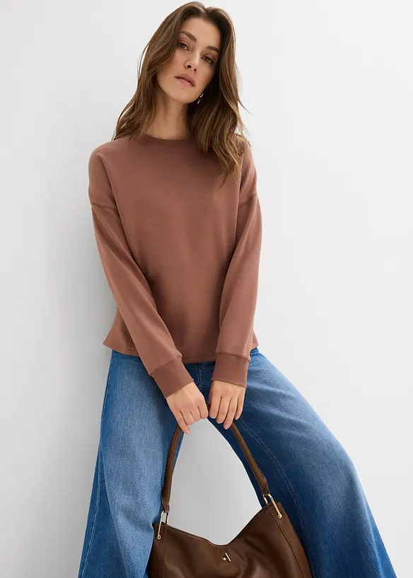 Sweatshirt i insv&auml;ngd modell, bonprix