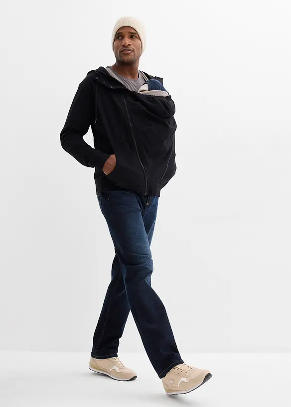 Munkjacka med babyficka i mjuk bomull, bonprix