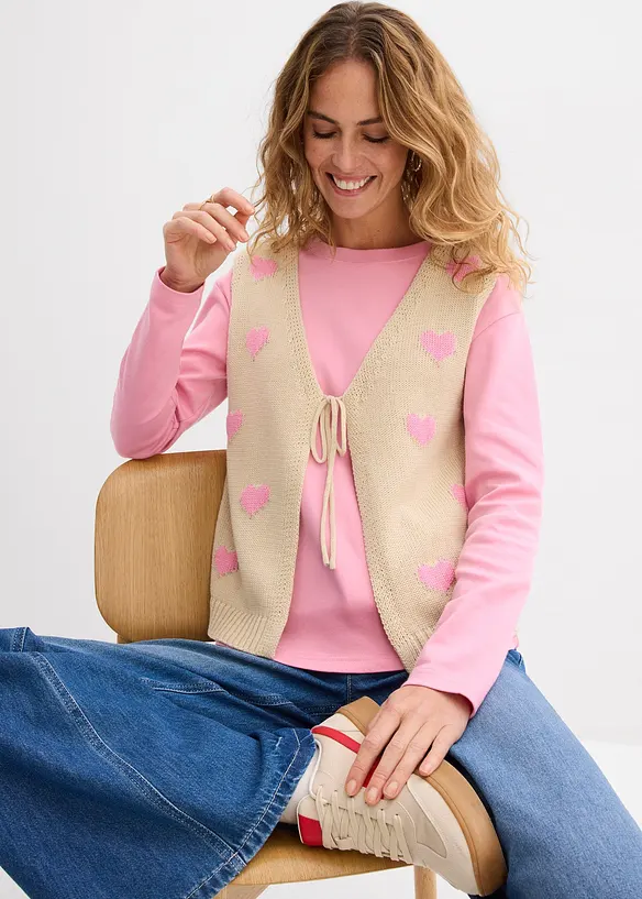 Stickad v&auml;st, bonprix