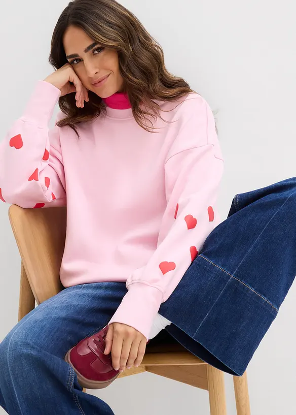 Sweatshirt i bomullsmix, bonprix