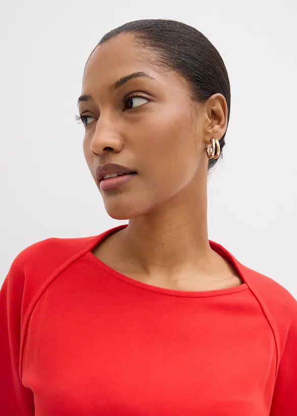 L&aring;ng&auml;rmad topp i ekologisk bomull, bonprix