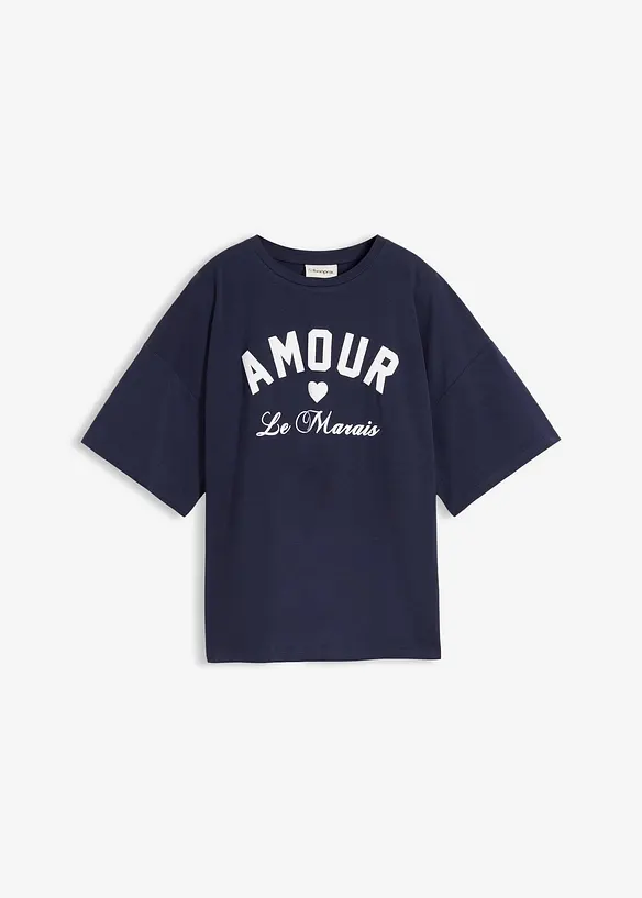 T-shirt av stretchig mix med ekologisk bomull, bonprix