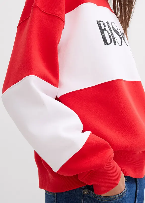 Oversizesweatshirt i mjuk bomullsmix, bonprix