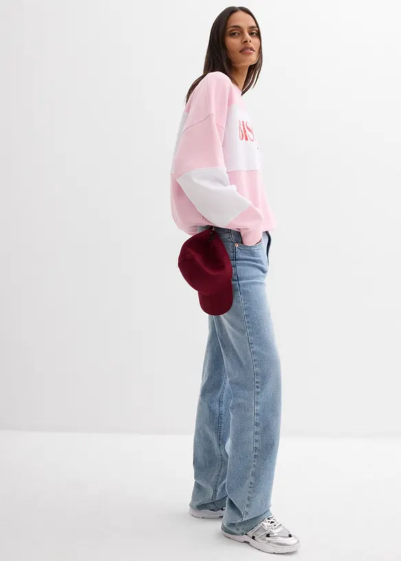 Oversizesweatshirt i mjuk bomullsmix, bonprix