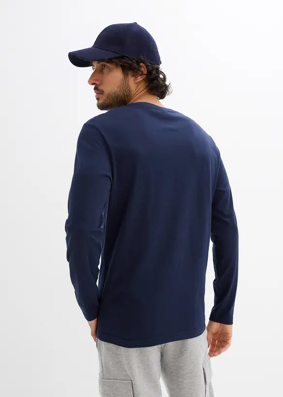 L&aring;ng&auml;rmad T-shirt i bomull, bonprix