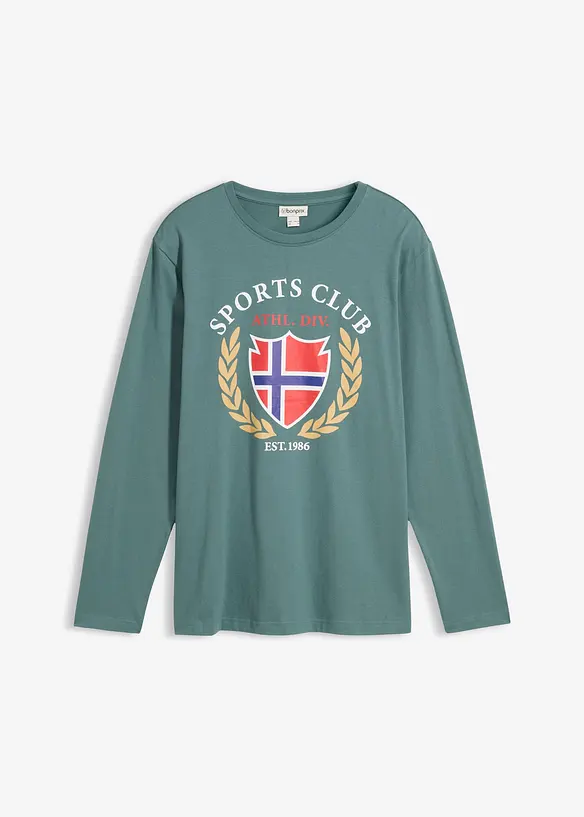 L&aring;ng&auml;rmad T-shirt i bomull, bonprix