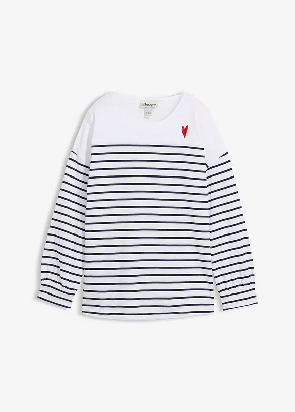 L&aring;ng&auml;rmad topp i ekologisk bomull, bonprix