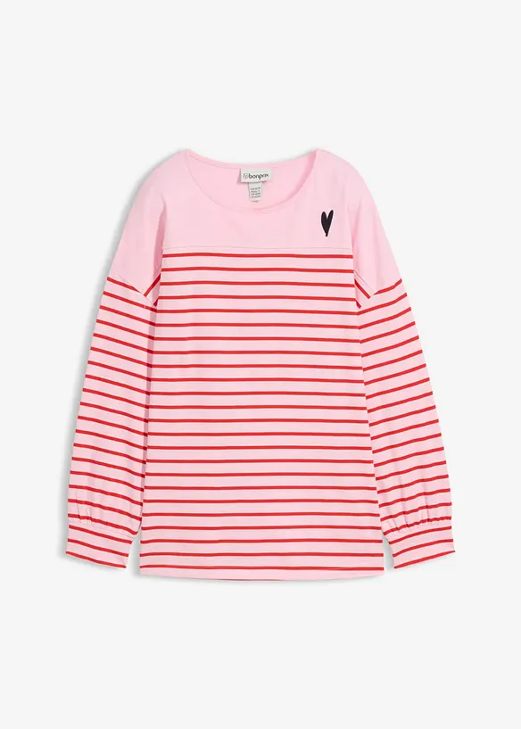 L&aring;ng&auml;rmad topp i ekologisk bomull, bonprix