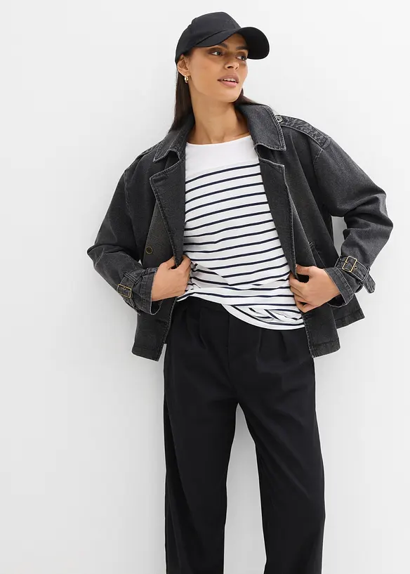 L&aring;ng&auml;rmad topp i ekologisk bomull, bonprix