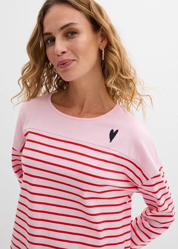 L&aring;ng&auml;rmad topp i ekologisk bomull, bonprix