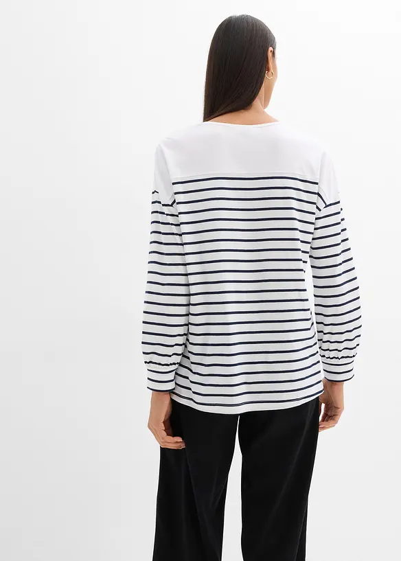 L&aring;ng&auml;rmad topp i ekologisk bomull, bonprix