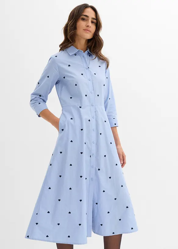 Skjortkl&auml;nning i ekologisk bomull, bonprix