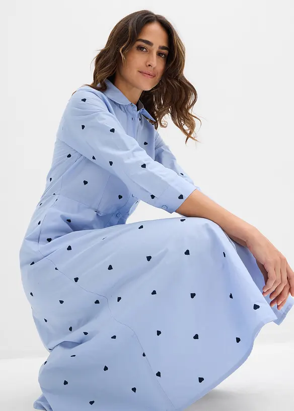 Skjortkl&auml;nning i ekologisk bomull, bonprix