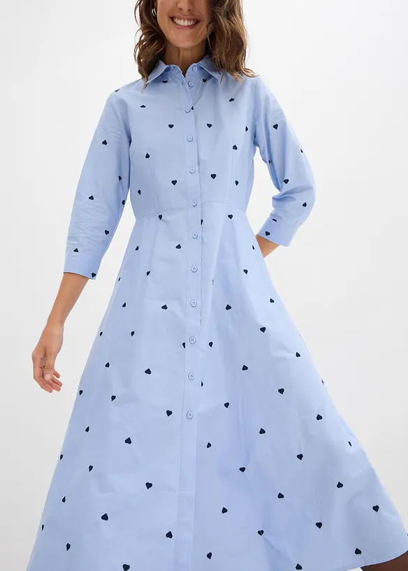 Skjortkl&auml;nning i ekologisk bomull, bonprix