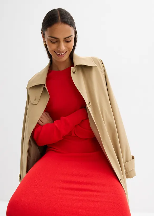 Ledig, mellanl&aring;ng kl&auml;nning i viskosmix, bonprix