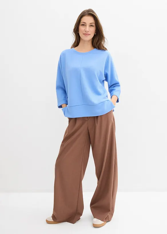 Sweatshirt av material med struktur, bonprix